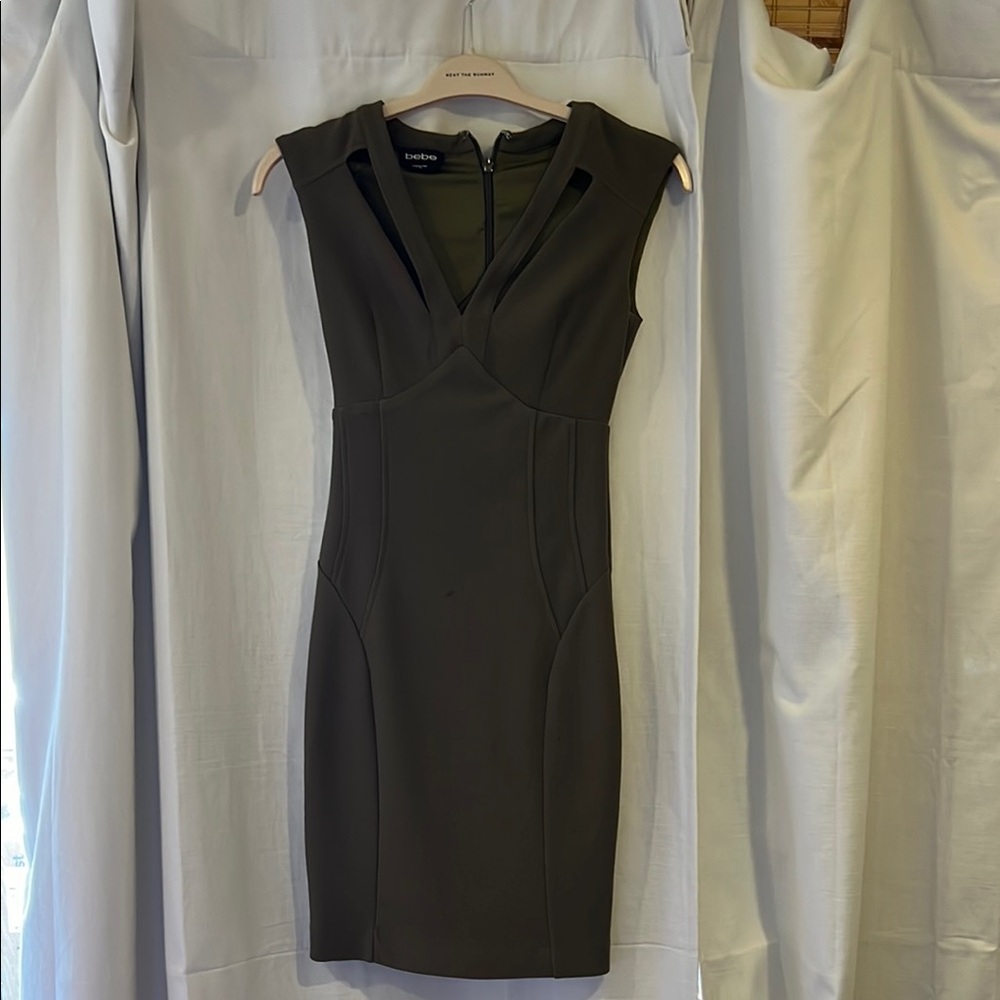 Elegant Olive Green Dress